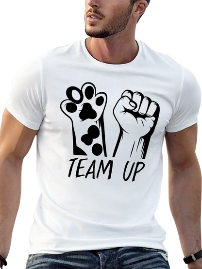 Team Up Black Graphic Tee