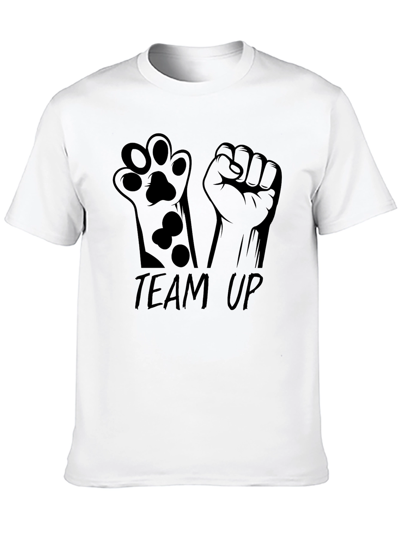Team Up Black Graphic Tee