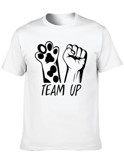 Team Up Black Graphic Tee