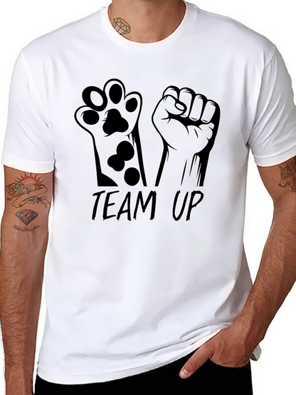 Team Up Black Graphic Tee
