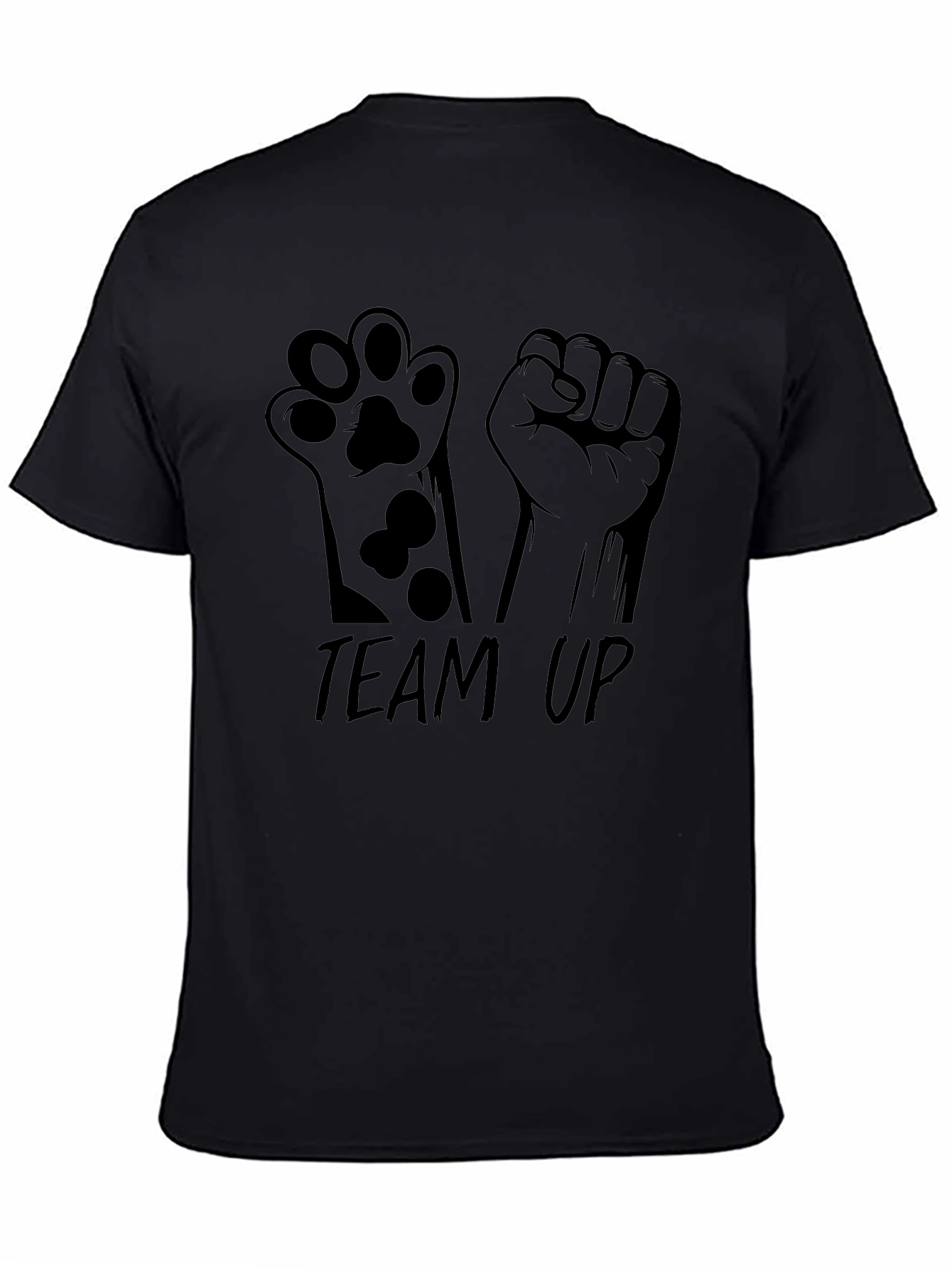 Team Up Black Graphic Tee