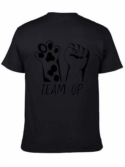 Team Up Black Graphic Tee
