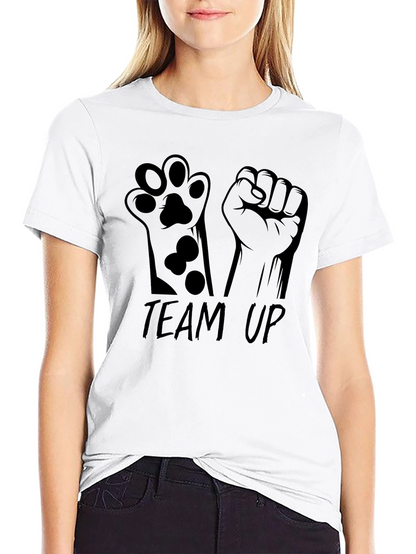 Team Up Black Graphic Tee