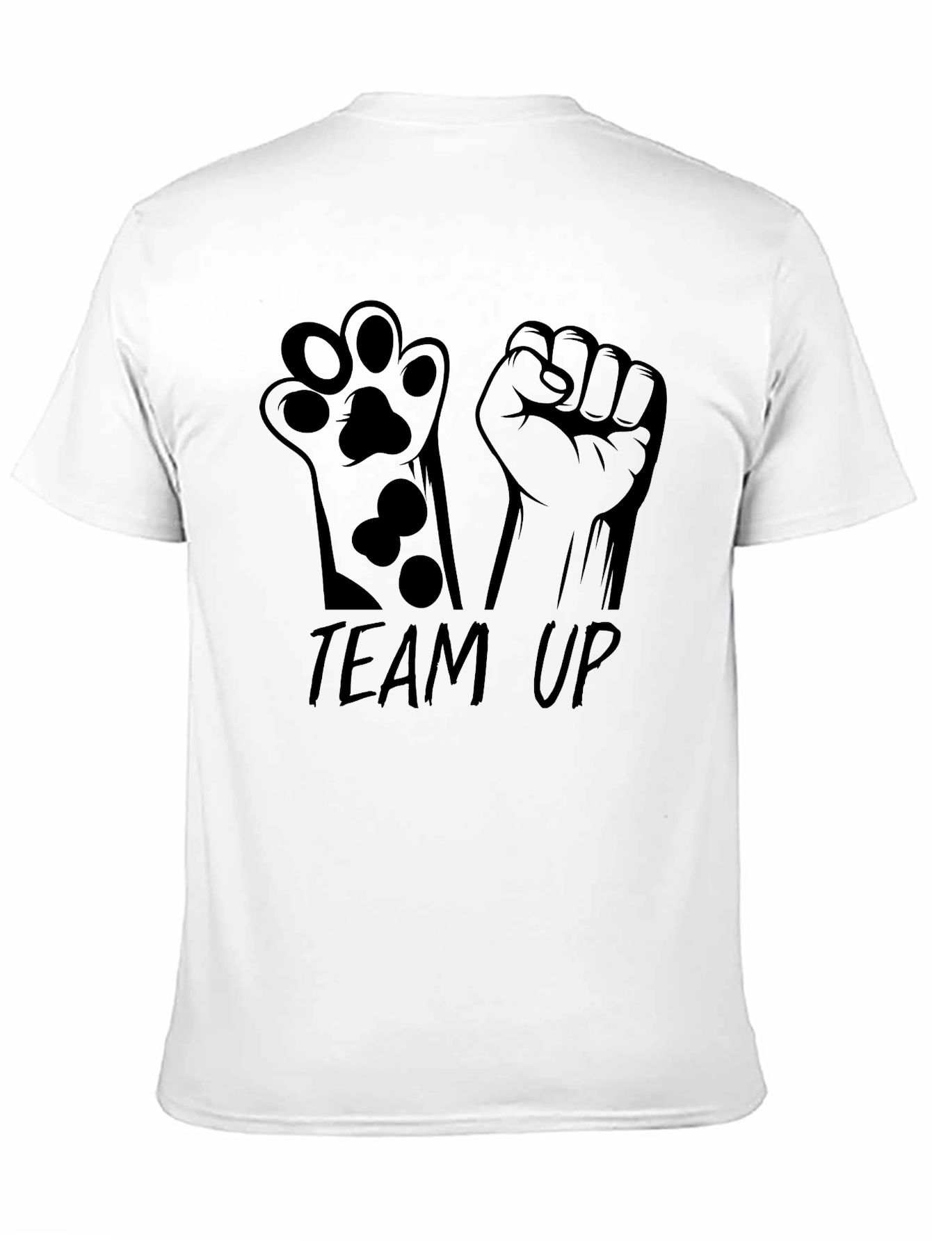 Team Up Black Graphic Tee