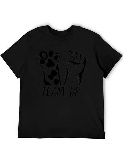 Team Up Black Graphic Tee