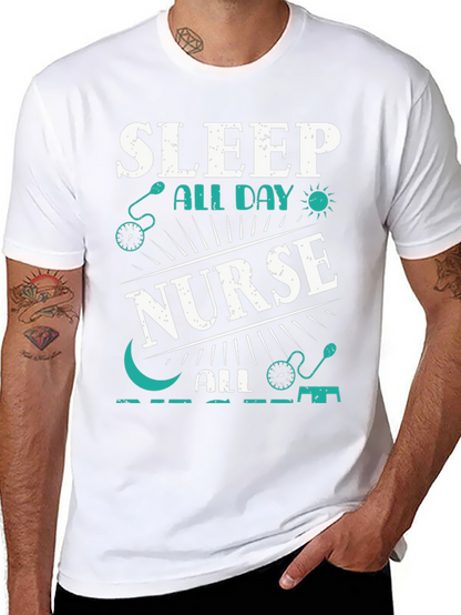 Sleep All Day Nurse T-Shirt