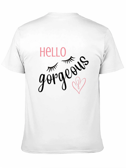 Hello Gorgeous Graphic Tee - Stylish Black T-Shirt