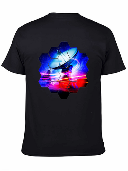 Cosmic Satellite Black T-Shirt