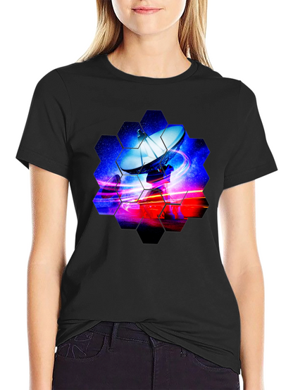 Cosmic Satellite Black T-Shirt