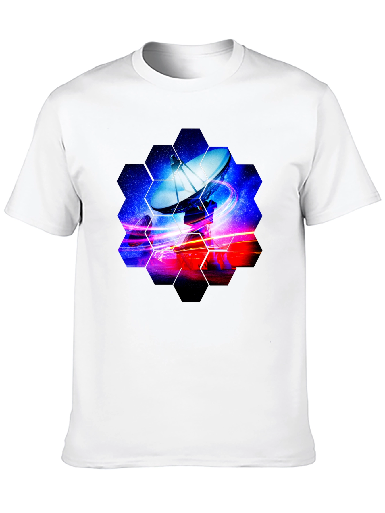 Cosmic Satellite Black T-Shirt