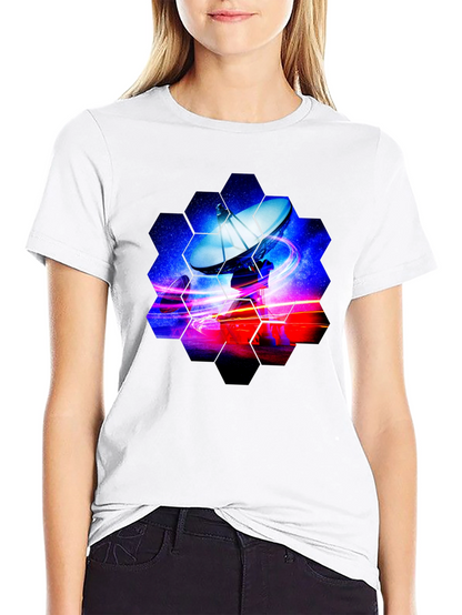 Cosmic Satellite Black T-Shirt