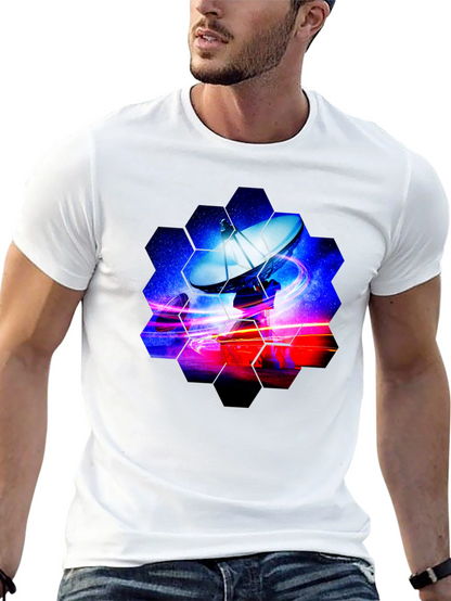 Cosmic Satellite Black T-Shirt