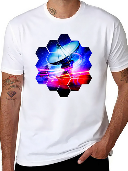 Cosmic Satellite Black T-Shirt