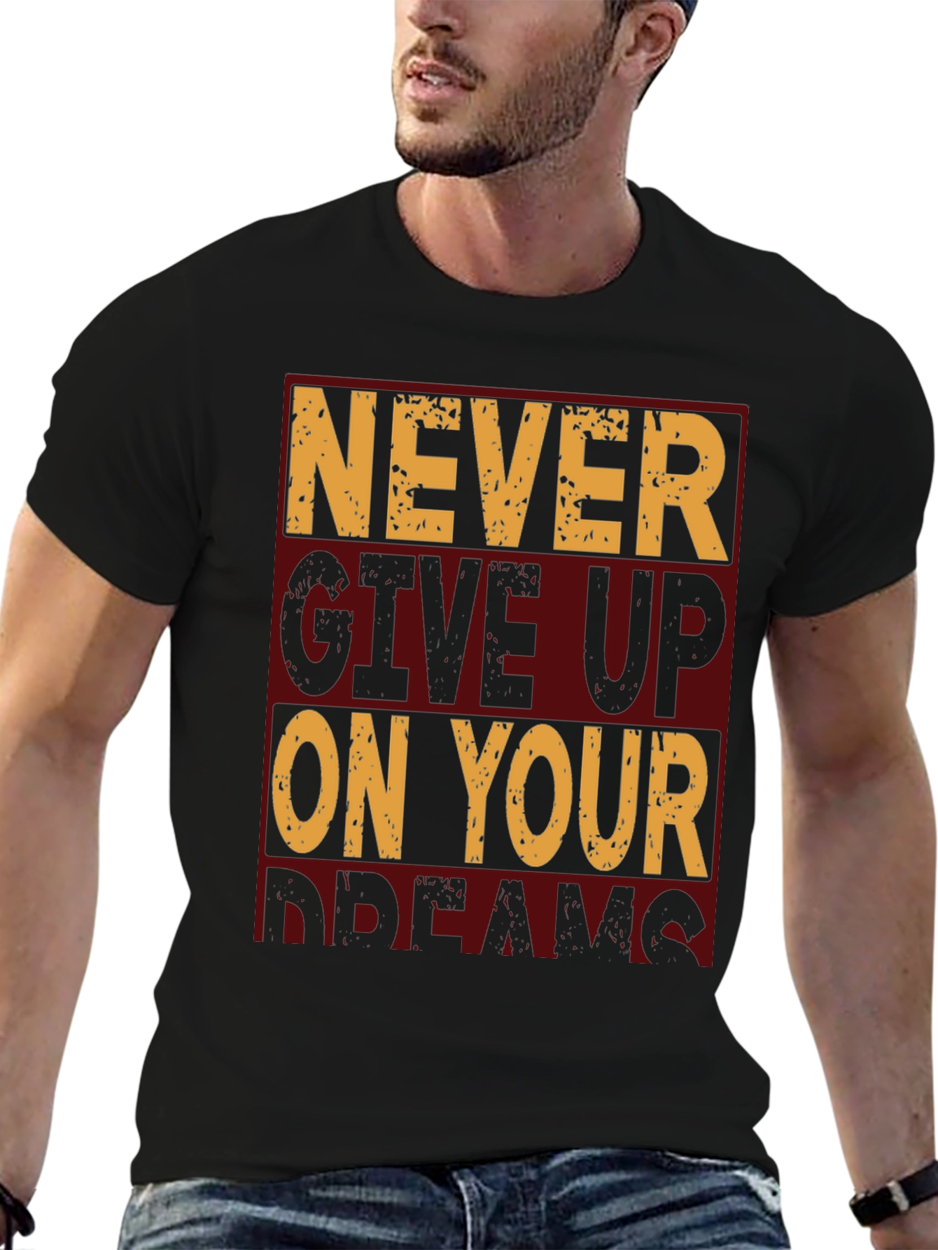 Motivational Never Give Up Graphic T-Shirt