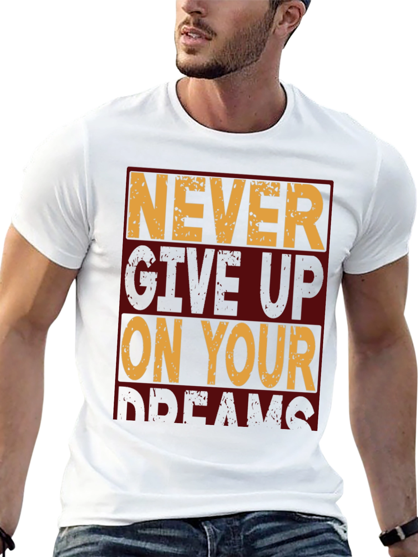 Motivational Never Give Up Graphic T-Shirt