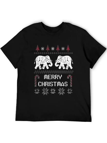 Elephant Merry Christmas T-Shirt