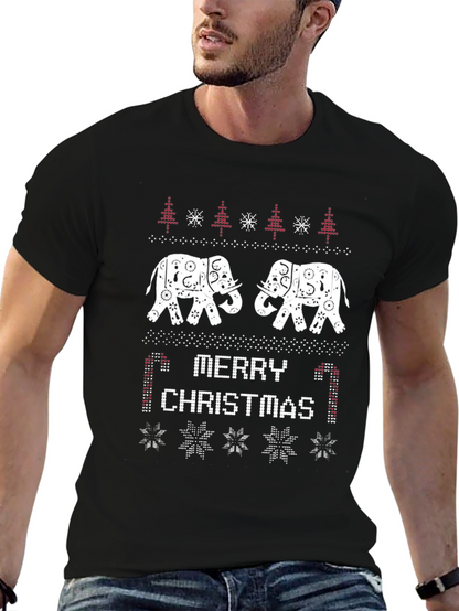 Elephant Merry Christmas T-Shirt
