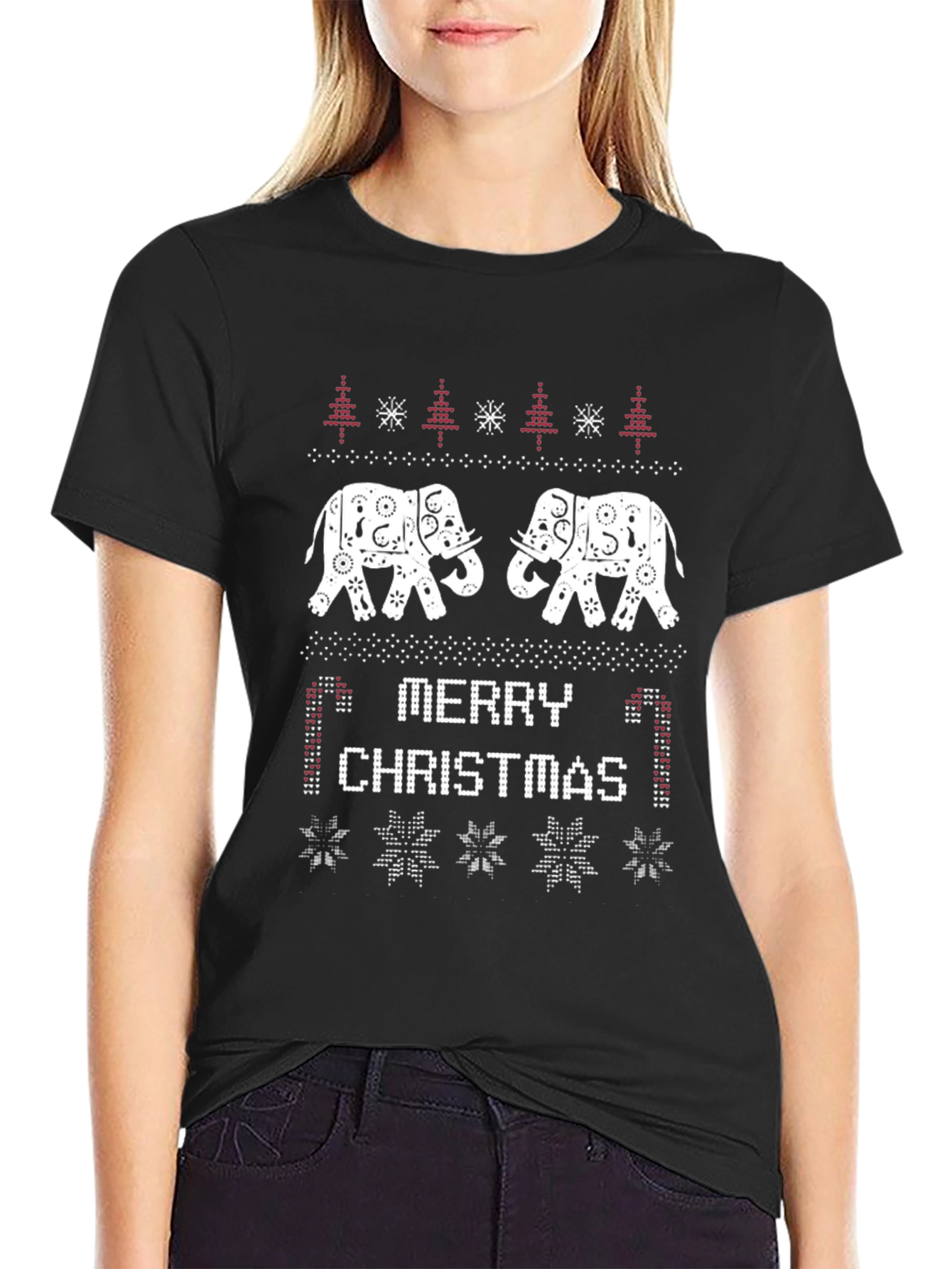 Elephant Merry Christmas T-Shirt