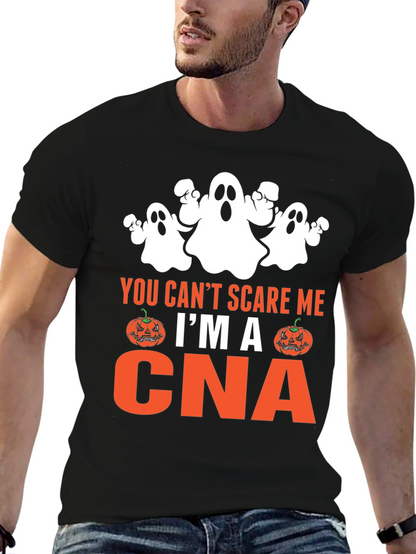 Funny CNA Halloween T-Shirt - You Cant Scare Me