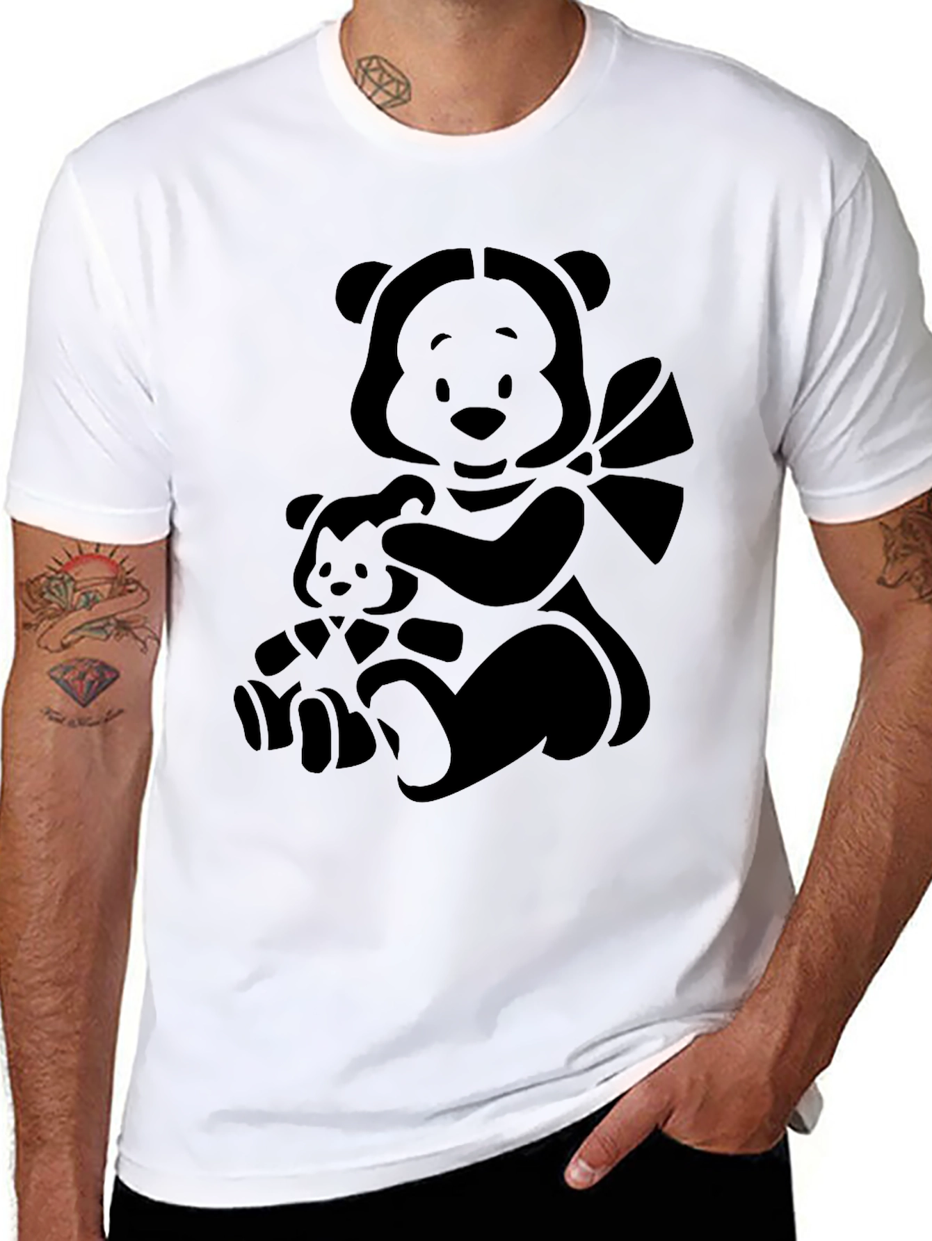 Bear Hugs Black Tee