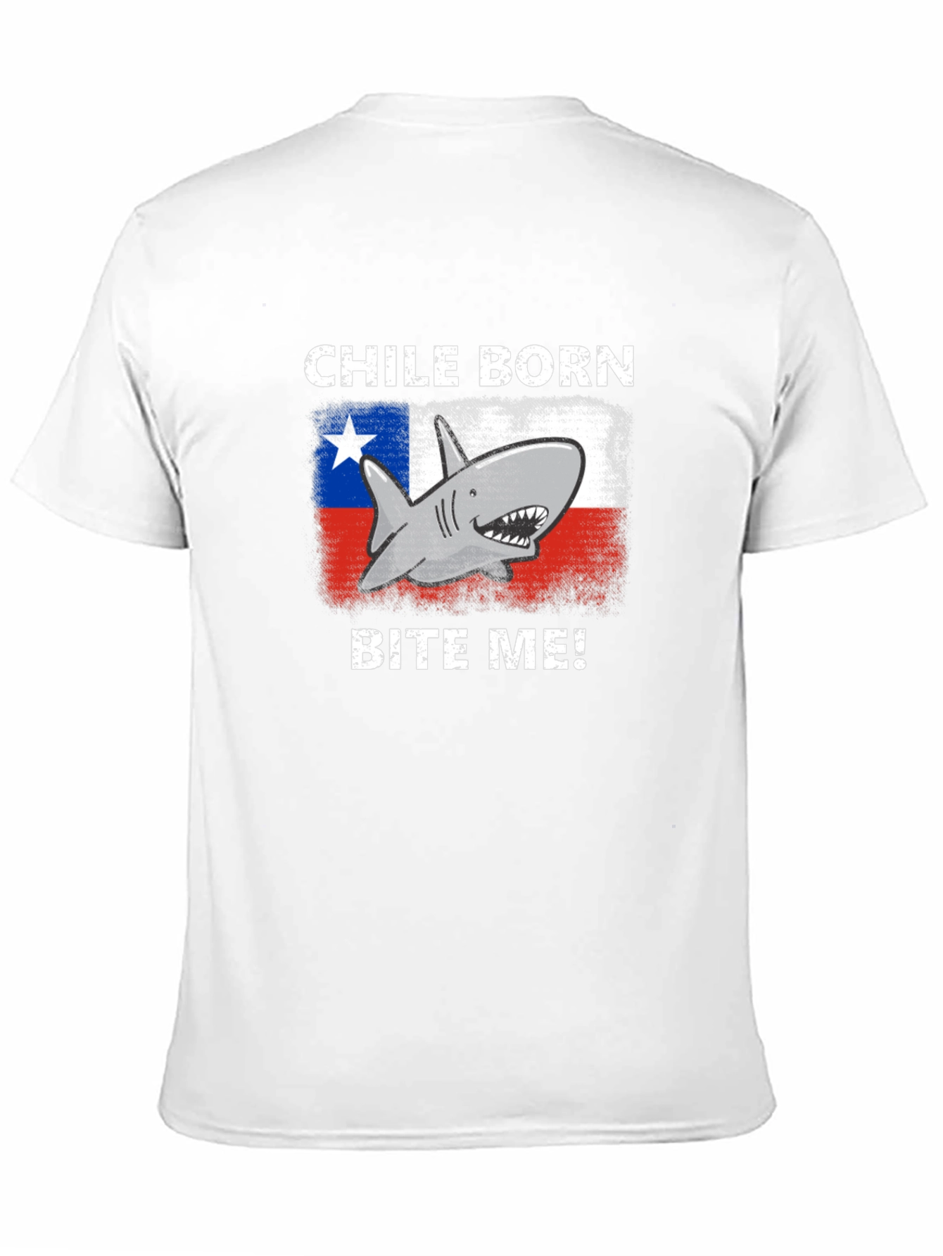 Chile Born Shark Bite Me! Graphic T-Shirt