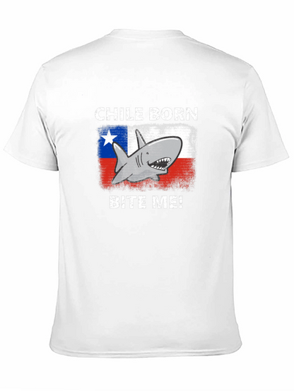 Chile Born Shark Bite Me! Graphic T-Shirt