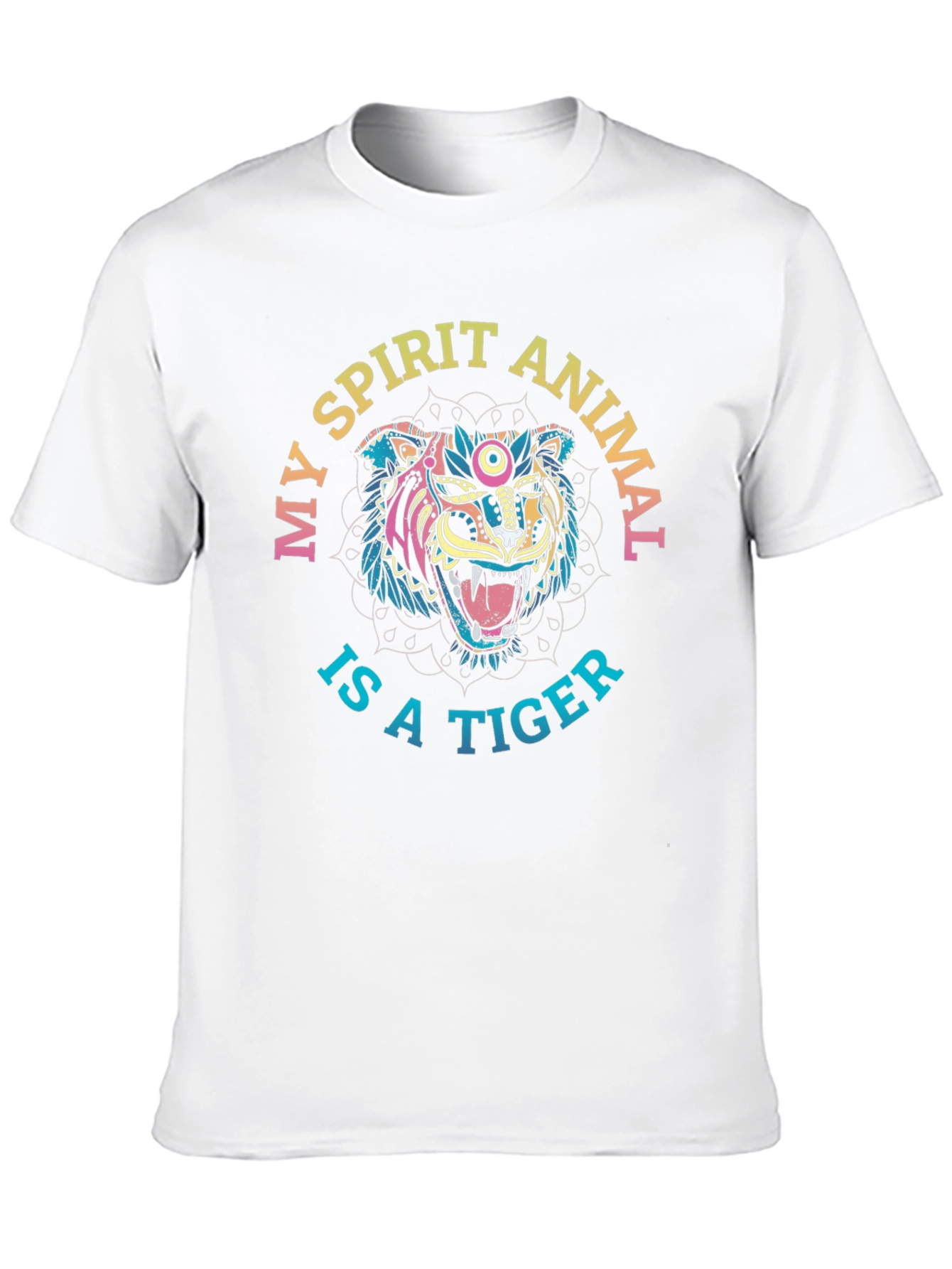 Spirit Animal Tiger Graphic Tee - Mens Black T-Shirt