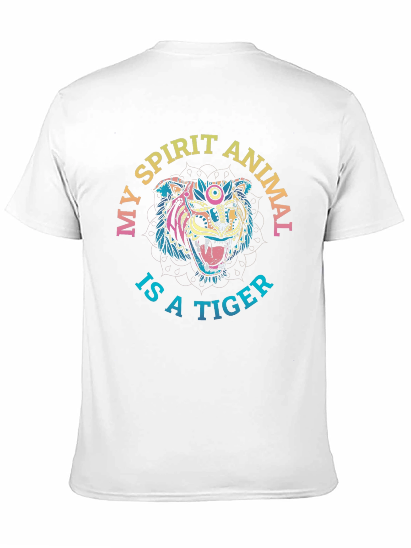 Spirit Animal Tiger Graphic Tee - Mens Black T-Shirt