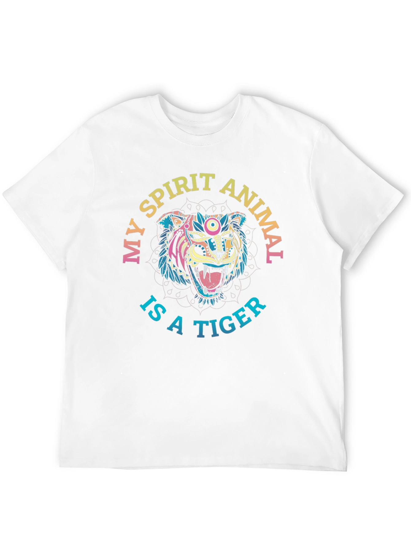 Spirit Animal Tiger Graphic Tee - Mens Black T-Shirt