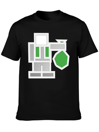 Abstract Geometric Graphic Black T-Shirt