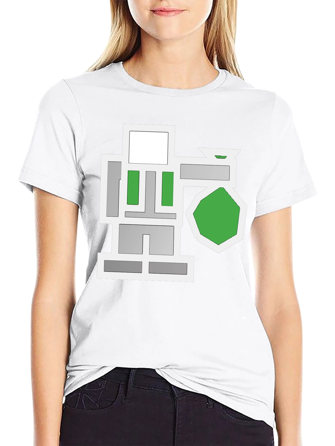 Abstract Geometric Graphic Black T-Shirt