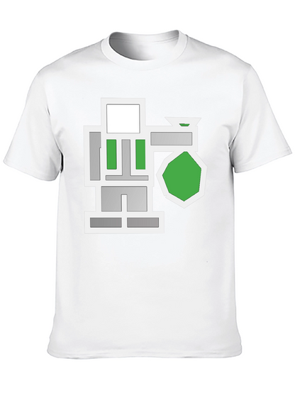 Abstract Geometric Graphic Black T-Shirt