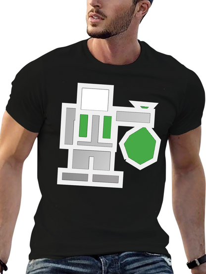 Abstract Geometric Graphic Black T-Shirt
