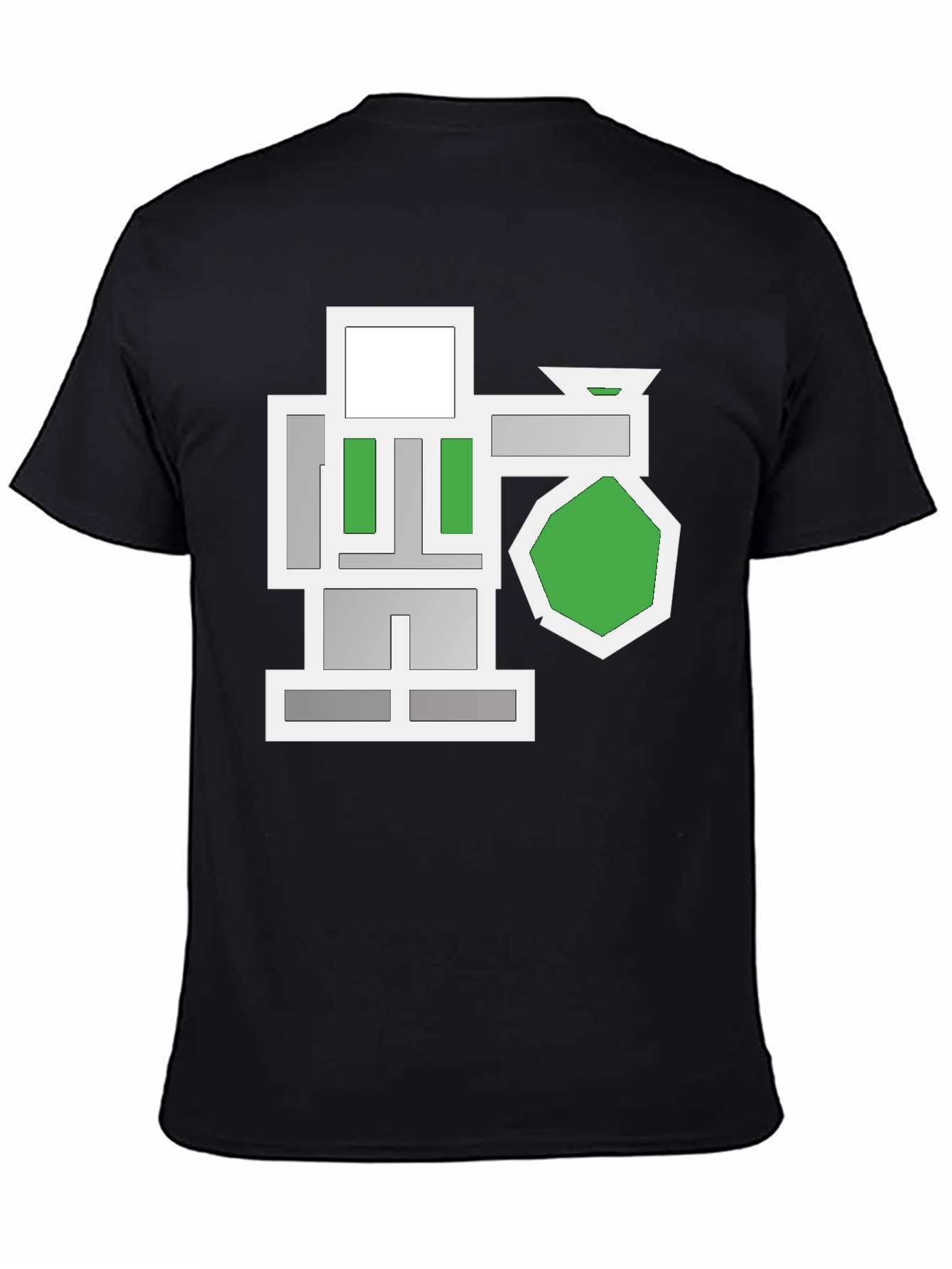 Abstract Geometric Graphic Black T-Shirt