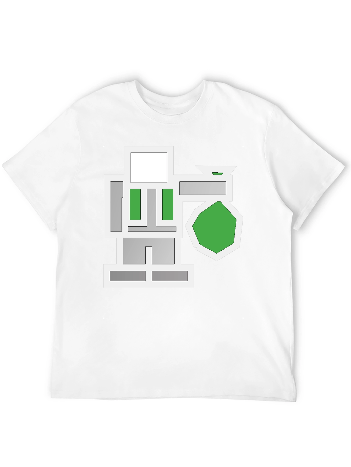 Abstract Geometric Graphic Black T-Shirt