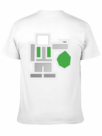 Abstract Geometric Graphic Black T-Shirt