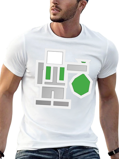 Abstract Geometric Graphic Black T-Shirt