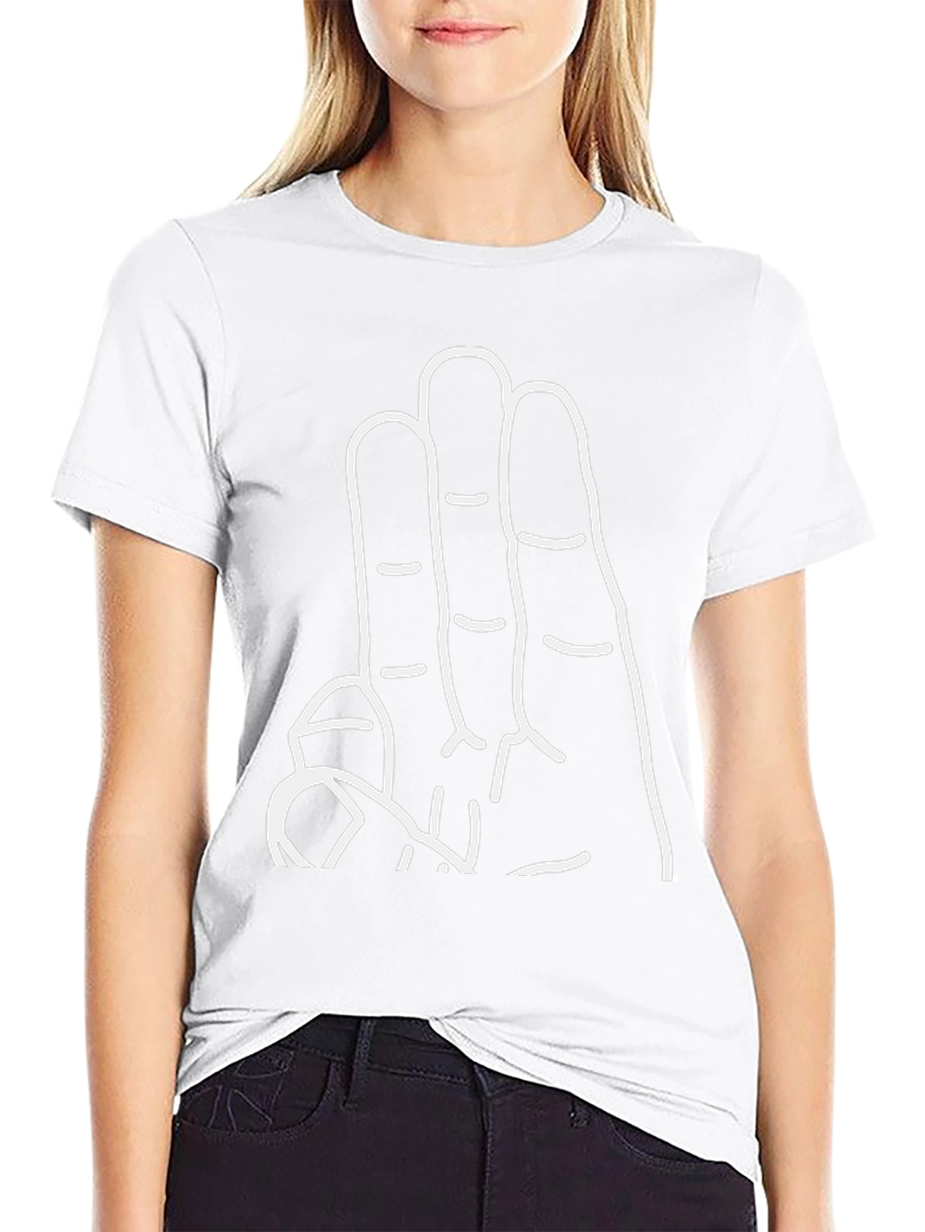 Black T-Shirt with Hand Graphic