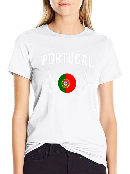 Portugal Heartbeat T-Shirt - Black