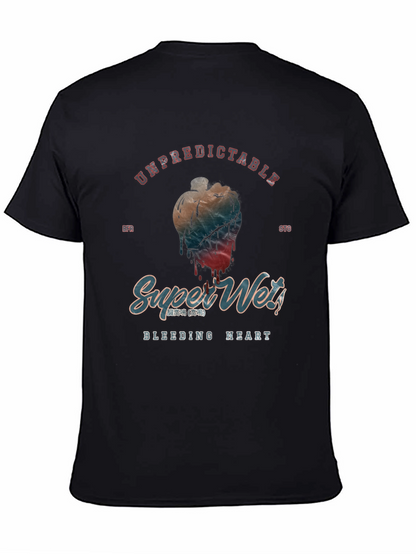 Unpredictable Super Wet Bleeding Heart Graphic Tee