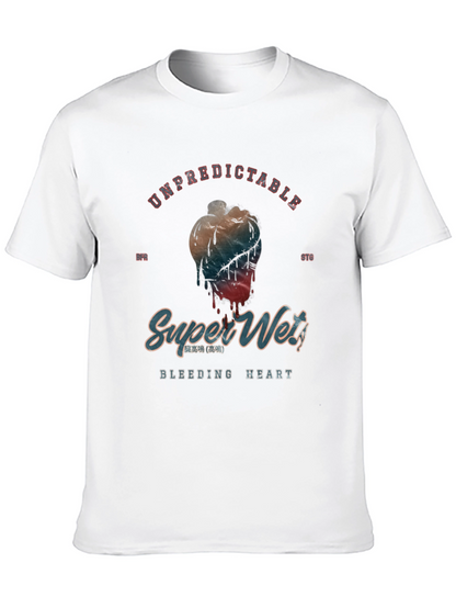 Unpredictable Super Wet Bleeding Heart Graphic Tee