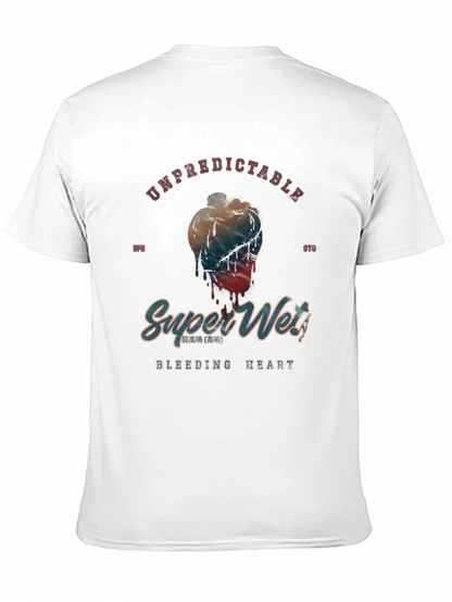 Unpredictable Super Wet Bleeding Heart Graphic Tee