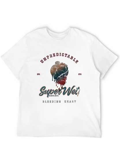 Unpredictable Super Wet Bleeding Heart Graphic Tee