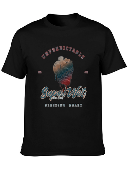 Unpredictable Super Wet Bleeding Heart Graphic Tee