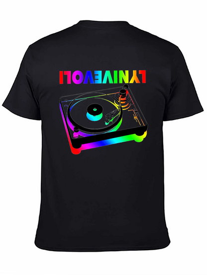 Retro Turntable Rainbow Graphic Tee