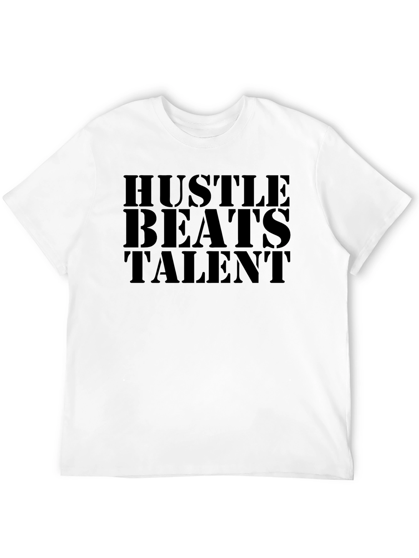 Hustle Beats Talent Black Graphic Tee