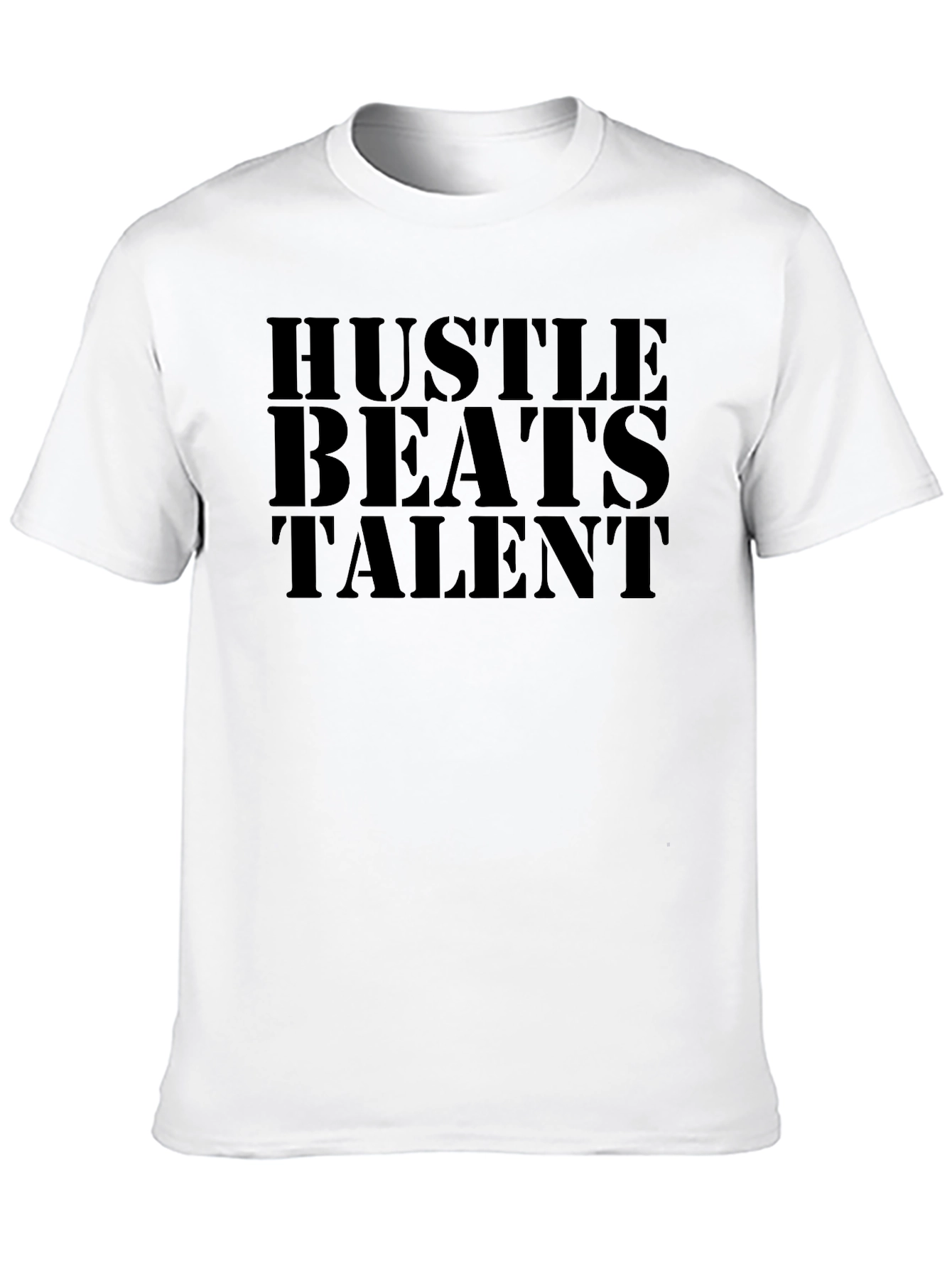 Hustle Beats Talent Black Graphic Tee