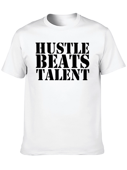 Hustle Beats Talent Black Graphic Tee