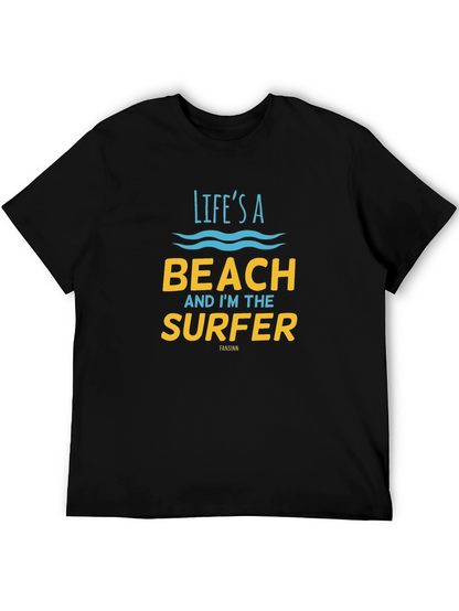 Lifes a Beach T-Shirt - Surfer Graphic Tee