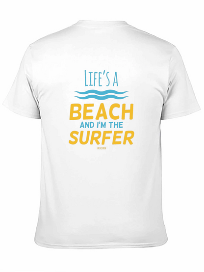 Lifes a Beach T-Shirt - Surfer Graphic Tee